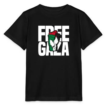 Free Gaza Free Palestine Freedom for Palestine - Stanley/Stella MINI CREATOR Kids’ T-Shirt - black - Front - Mikhail (115cm)