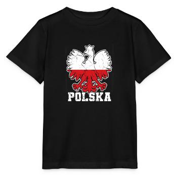 Polska Polnischer Adler Polnisches Wappen Polen - Stanley/Stella Kinder T-Shirt MINI CREATOR  - Schwarz - Vorne - Mikhail (115cm)