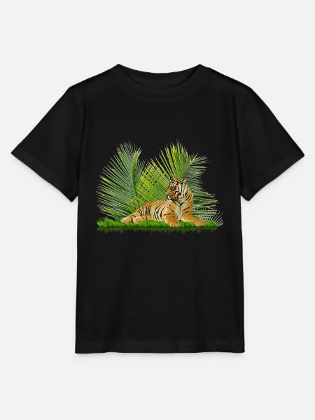 Tiger - Stanley/Stella Kinder T-Shirt MINI CREATOR  - Schwarz