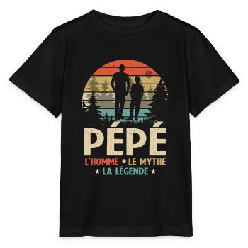 Pépé L'homme Le Mythe La Légende - T-shirt bio MINI CREATOR Stanley/Stella Enfant - noir - Devant - Mikhail (115cm)