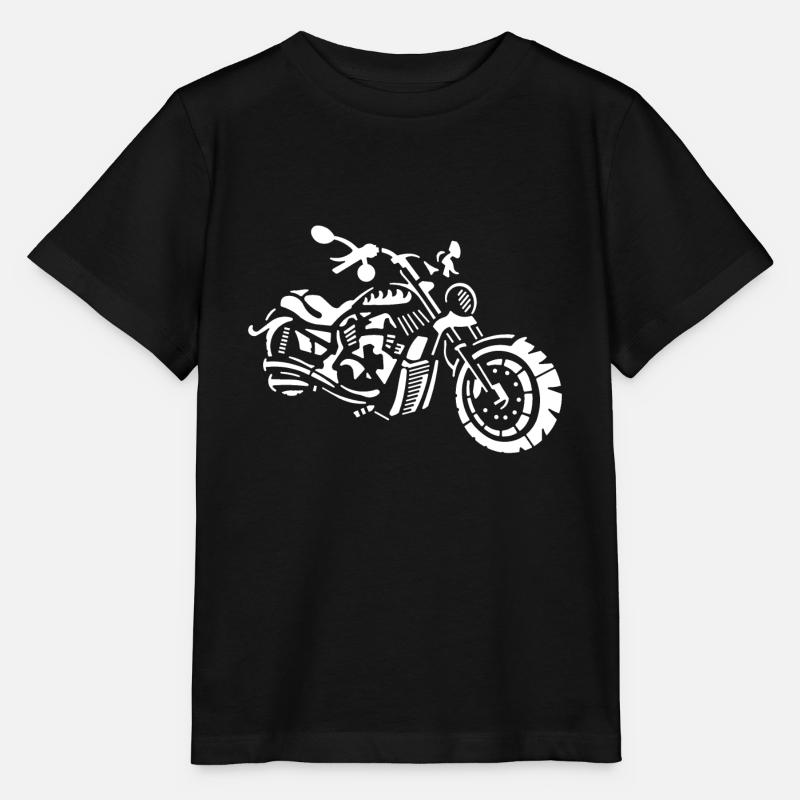 Chopper Motorrad Bike Geschenkidee - Stanley/Stella Kinder T-Shirt MINI CREATOR  - Schwarz