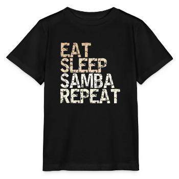 Eat Sleep Samba Repeat vintage danseur sort - T-shirt bio MINI CREATOR Stanley/Stella Enfant - noir - Devant - Mikhail (115cm)