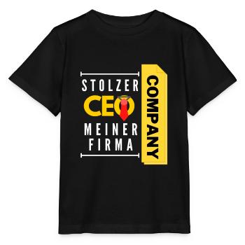 stolzer CEO meiner Firma - Stanley/Stella Kinder T-Shirt MINI CREATOR  - Schwarz - Vorne - Mikhail (115cm)