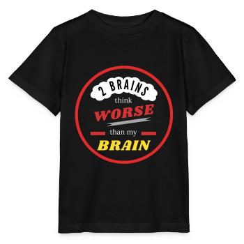 2 Les cerveaux pensent pire que - T-shirt bio MINI CREATOR Stanley/Stella Enfant - noir - Devant - Mikhail (115cm)