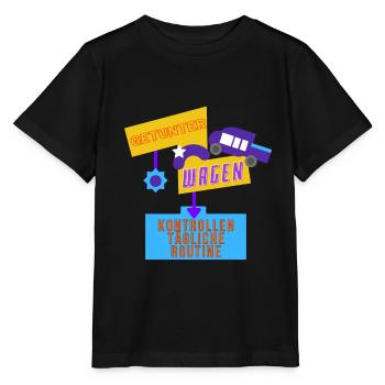 Kontrollen tägliche Routine - Stanley/Stella Kinder T-Shirt MINI CREATOR  - Schwarz - Vorne - Mikhail (115cm)