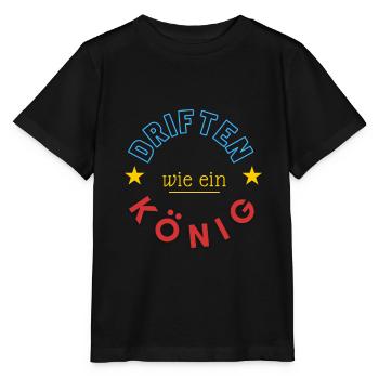 driften wie ein König - Stanley/Stella Kinder T-Shirt MINI CREATOR  - Schwarz - Vorne - Mikhail (115cm)