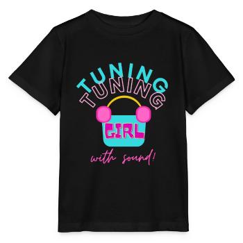 Tuning Girl mit Ton - Stanley/Stella Kinder T-Shirt MINI CREATOR  - Schwarz - Vorne - Mikhail (115cm)