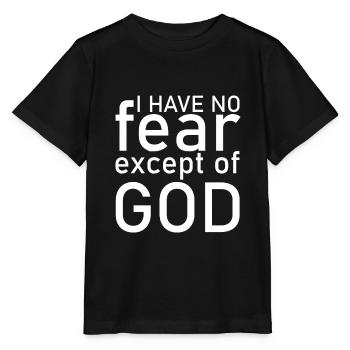 Je n’ai peur que de Dieu - T-shirt bio MINI CREATOR Stanley/Stella Enfant - noir - Devant - Mikhail (115cm)
