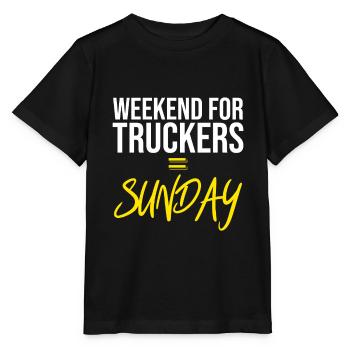 Weekend for truckers: Sunday - Stanley/Stella MINI CREATOR Kids’ T-Shirt - black - Front - Mikhail (115cm)
