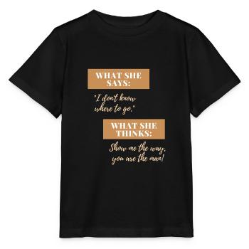 Zeig mir den Weg, Mann! - Stanley/Stella Kinder T-Shirt MINI CREATOR  - Schwarz - Vorne - Mikhail (115cm)