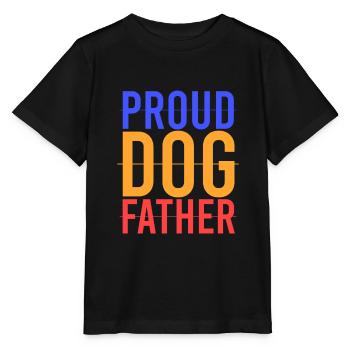 stolzer Hundevater - Stanley/Stella Kinder T-Shirt MINI CREATOR  - Schwarz - Vorne - Mikhail (115cm)