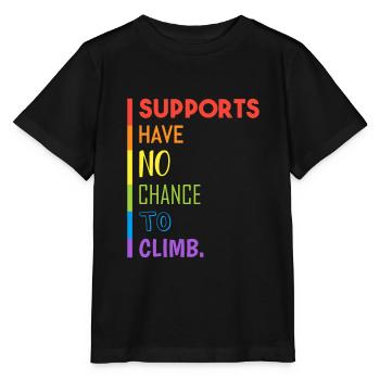 Stützen können nicht klettern - Stanley/Stella Kinder T-Shirt MINI CREATOR  - Schwarz - Vorne - Mikhail (115cm)