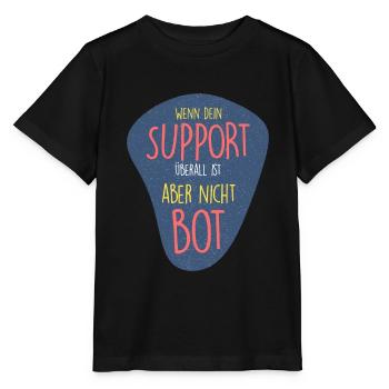 Wo ist mein SUPPORT? Überall.. - Stanley/Stella Kinder T-Shirt MINI CREATOR  - Schwarz - Vorne - Mikhail (115cm)