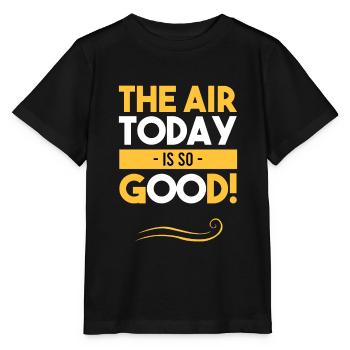 Die Luft ist heute so gut - Stanley/Stella Kinder T-Shirt MINI CREATOR  - Schwarz - Vorne - Mikhail (115cm)