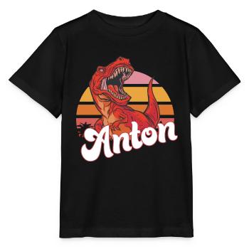 ANTON - Beau prénom de garçon avec T-REX Dino - T-shirt bio MINI CREATOR Stanley/Stella Enfant - noir - Devant - Mikhail (115cm)