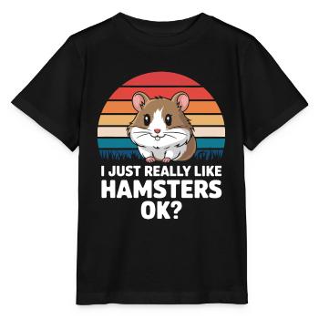Hamster - Stanley/Stella Kinder T-Shirt MINI CREATOR  - Schwarz - Vorne - Mikhail (115cm)