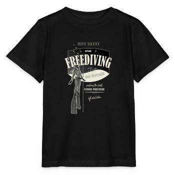 Freediver - apnea - under pressure - one breath - Stanley/Stella MINI CREATOR Kids’ T-Shirt - black - Front - Mikhail (115cm)