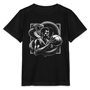 BLACK BASKETBALL MAMBA KOBE BEAN MENTALITY 19 - Stanley/Stella Kinder T-Shirt MINI CREATOR  - Schwarz - Vorne - Mikhail (115cm)