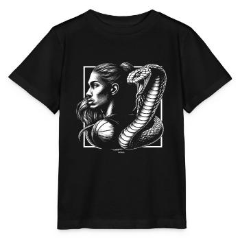 BLACK BASKETBALL MAMBA KOBE BEAN MENTALITY 1 - Stanley/Stella Kinder T-Shirt MINI CREATOR  - Schwarz - Vorne - Mikhail (115cm)