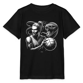 BLACK BASKETBALL MAMBA KOBE BEAN MENTALITY 13 - Stanley/Stella Kinder T-Shirt MINI CREATOR  - Schwarz - Vorne - Mikhail (115cm)