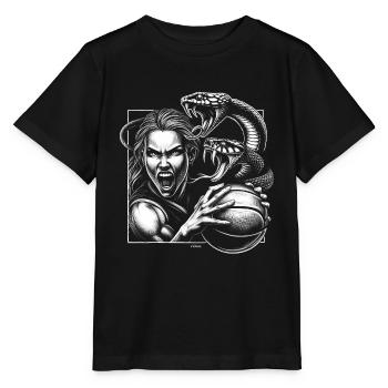 BLACK BASKETBALL MAMBA KOBE BEAN MENTALITY 4 - Stanley/Stella Kinder T-Shirt MINI CREATOR  - Schwarz - Vorne - Mikhail (115cm)