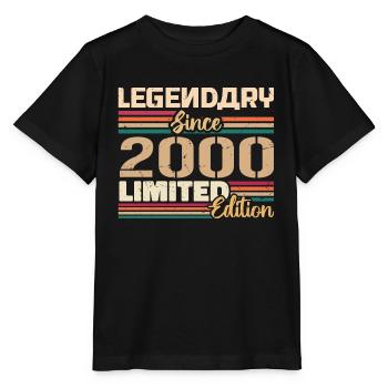 Millésime 2000 2000 Anniversaire né en 2000 - T-shirt bio MINI CREATOR Stanley/Stella Enfant - noir - Devant - Mikhail (115cm)