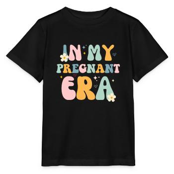 À l’ère de ma grossesse - Grossesse nouvelle maman - T-shirt bio MINI CREATOR Stanley/Stella Enfant - noir - Devant - Mikhail (115cm)