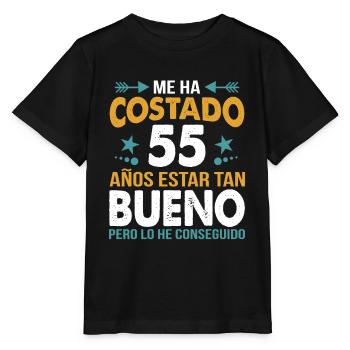 ME HA COSTADO 55 AÑOS ESTAR TAN BUENO - Stanley/Stella MINI CREATOR Kids’ T-Shirt - black - Front - Mikhail (115cm)