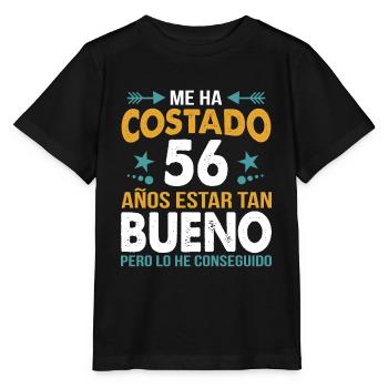 ME HA COSTADO 56 AÑOS ESTAR TAN BUENO - Stanley/Stella MINI CREATOR Kids’ T-Shirt - black - Front - Mikhail (115cm)