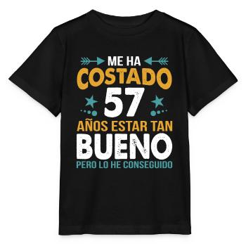 ME HA COSTADO 57 AÑOS ESTAR TAN BUENO - Stanley/Stella MINI CREATOR Kids’ T-Shirt - black - Front - Mikhail (115cm)