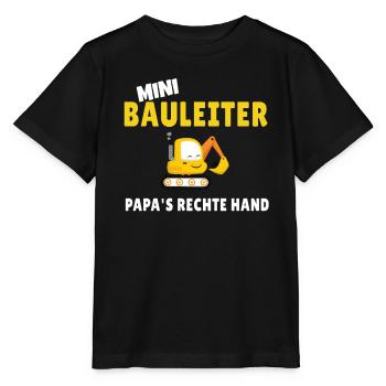 Kinder Bauleiter Bauarbeiter - Bauherr - Stanley/Stella Kinder T-Shirt MINI CREATOR  - Schwarz - Vorne - Mikhail (115cm)