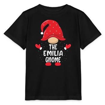 The Emilia Gnome - Stanley/Stella Kinder T-Shirt MINI CREATOR  - Schwarz - Vorne - Mikhail (115cm)
