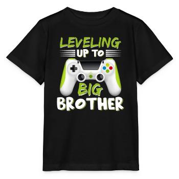 Leveling Up To Big Bro Brother Videospieler Big Bro - Stanley/Stella Kinder T-Shirt MINI CREATOR  - Schwarz - Vorne - Mikhail (115cm)