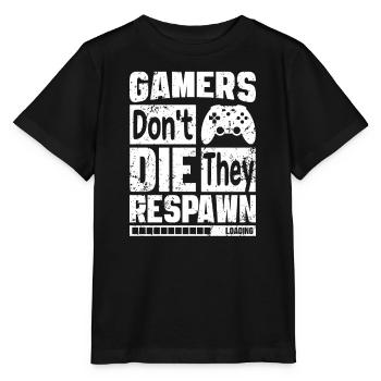 Gaming Gamer Gamepad Game Over Gamer Sklave - Stanley/Stella Kinder T-Shirt MINI CREATOR  - Schwarz - Vorne - Mikhail (115cm)