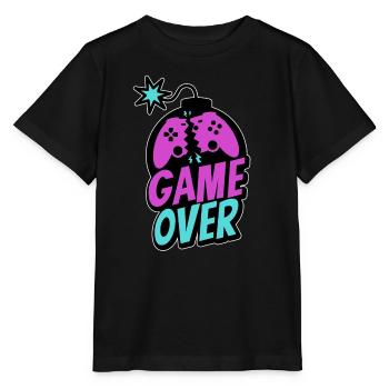 Game Over Controller Console Gamer Pro Gaming - T-shirt bio MINI CREATOR Stanley/Stella Enfant - noir - Devant - Mikhail (115cm)