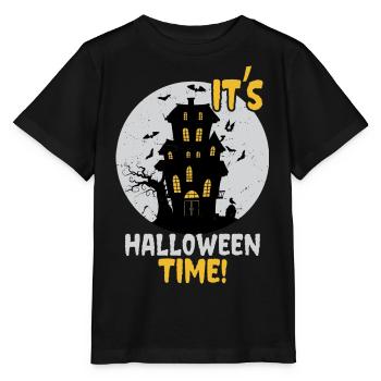 C’est l’heure d’Halloween: Maison hantée et château hanté - T-shirt bio MINI CREATOR Stanley/Stella Enfant - noir - Devant - Mikhail (115cm)