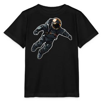 Astronaute Pilote Space Galaxy Rocket Spaceship - T-shirt bio MINI CREATOR Stanley/Stella Enfant - noir - Devant - Mikhail (115cm)