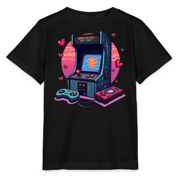 Don’t Glitch my Vibe - Jeux de machines à sous - T-shirt bio MINI CREATOR Stanley/Stella Enfant - noir - Devant - Mikhail (115cm)
