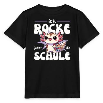 I'm rocking the school now axolotl enrollment - Stanley/Stella MINI CREATOR Kids’ T-Shirt - black - Front - Mikhail (115cm)