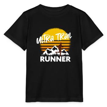 Trail Running & Berglauf, Ultra Trail Runner - Stanley/Stella Kinder T-Shirt MINI CREATOR  - Schwarz - Vorne - Mikhail (115cm)