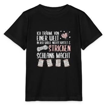 Stricken macht schlank, Stricken Geschenk - Stanley/Stella Kinder T-Shirt MINI CREATOR  - Schwarz - Vorne - Mikhail (115cm)