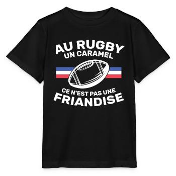 Au Rugby Un Caramel C'est Pas Une Friandise - T-shirt bio MINI CREATOR Stanley/Stella Enfant - noir - Devant - Mikhail (115cm)