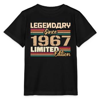 1967 Millésime 1967 Anniversaire Né En 1967 - T-shirt bio MINI CREATOR Stanley/Stella Enfant - noir - Devant - Mikhail (115cm)