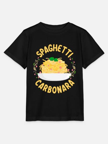 Spaghetti Carbonara | Pasta Liebhaber Köche - T-shirt MINI CREATOR barn från Stanley/Stella - svart