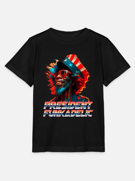 Afro-Mann Präsident Funkadelic - Stanley/Stella Kinder T-Shirt MINI CREATOR  - Schwarz