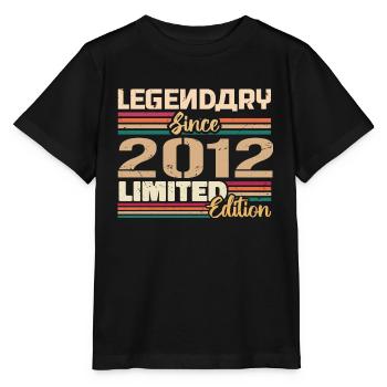 Millésime 2012 Anniversaire 2012 Né en 2012 - T-shirt bio MINI CREATOR Stanley/Stella Enfant - noir - Devant - Mikhail (115cm)