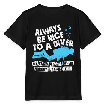 Funny Scuba Diving For Divers - Funny Diving - Stanley/Stella MINI CREATOR Kids’ T-Shirt - black - Front - Mikhail (115cm)