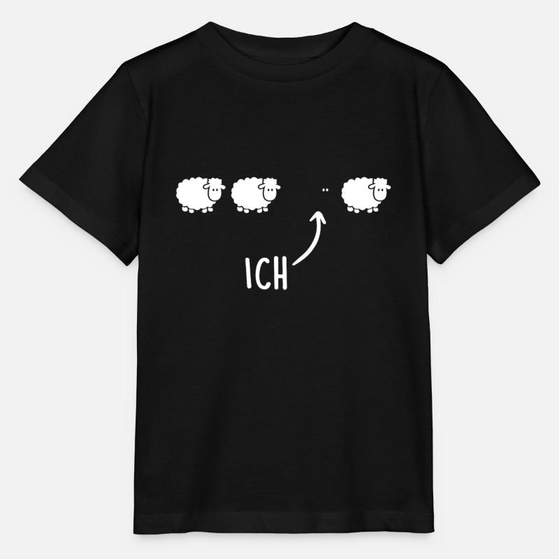 Schwarzes Schaf Sprichwort Witzig Ironie Schaf - Stanley/Stella Kinder T-Shirt MINI CREATOR  - Schwarz