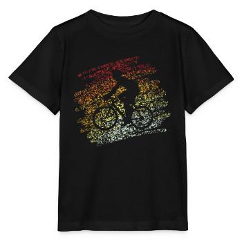 Vintage racing bike - Stanley/Stella MINI CREATOR Kids’ T-Shirt - black - Front - Mikhail (115cm)
