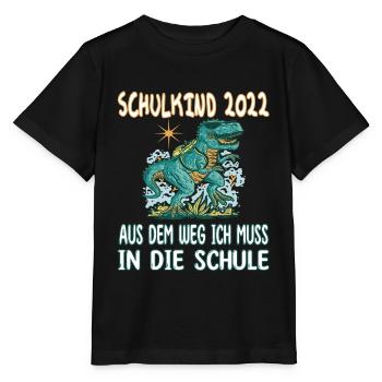 Schulkind 2022 aus dem Weg - Einschulung 2022 - Stanley/Stella Kinder T-Shirt MINI CREATOR  - Schwarz - Vorne - Mikhail (115cm)